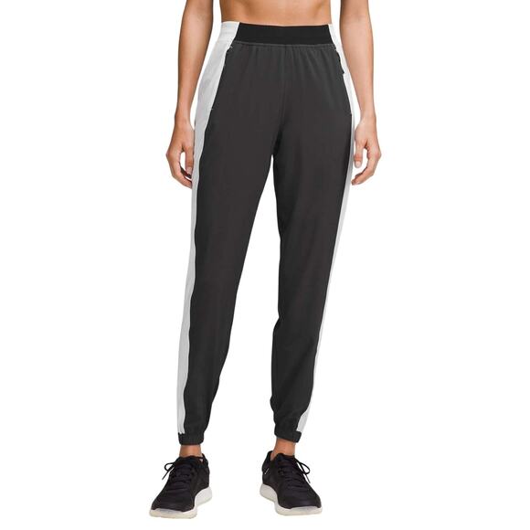 Lululemon Adapted State High-Rise Jogger Black / White Women's Size 8 EUC - Picture 1 of 12
